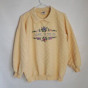 Vintage Cottagecore grandmacore polo Pullover Sweater Carmel by The Sea